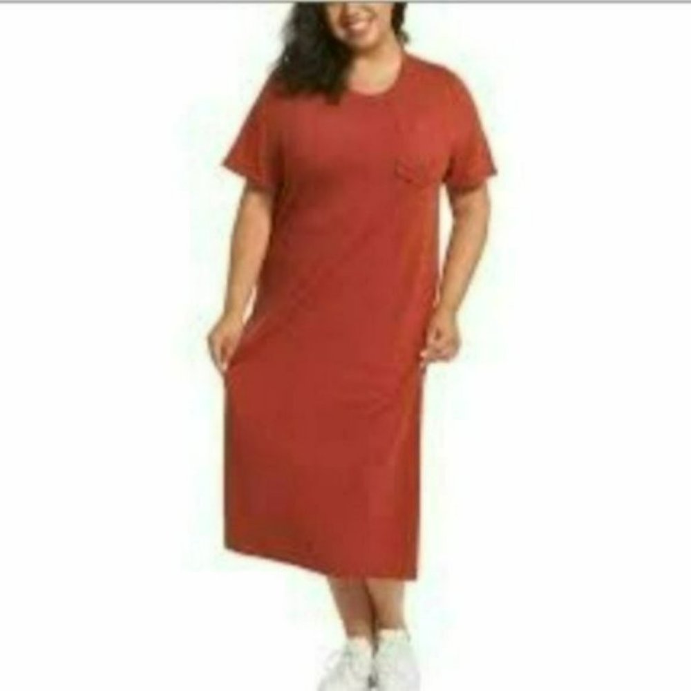 ♡3/$30♡ Jessica Simpson Midi T Shirt Dress -L - Picture 1 of 4